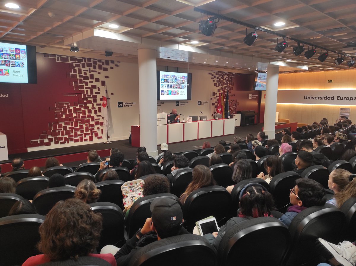 Comenzamos la 1a Jornada de #animación del curso 23/24 en la <a href="/UEuropea/">Universidad Europea</a> con Raúl García, director en Disney. Todo un lujo para nuestros estudiantes! 😃