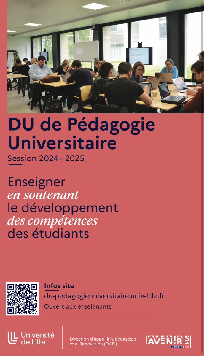 DAPI (@dapi_ulille) on Twitter photo Vous souhaitez vs former à l’APC ? Renforcer un plan de formation dans votre établissement ? Le DU de pédagogie universitaire <a href="/univ_lille/">Université de Lille</a> s’ouvre aux établissements extérieurs ! Vous souhaitez en savoir plus, consultez le site internet : …-pedagogieuniversitaire.univ-lille.fr Vous souhaitez vs former à l’APC ? Renforcer un plan de formation dans votre établissement ? Le DU de pédagogie universitaire <a href="/univ_lille/">Université de Lille</a> s’ouvre aux établissements extérieurs ! Vous souhaitez en savoir plus, consultez le site internet : …-pedagogieuniversitaire.univ-lille.fr