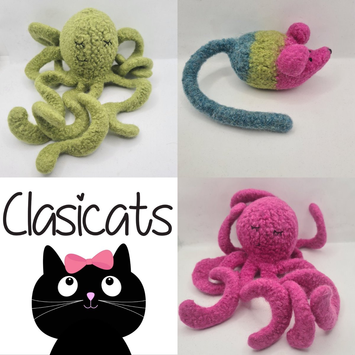 clasicats's tweet photo. It's #feltedfriday , grab one of our hardwearing felted toys https://t.co/yBWtpAVnSV
#CatsOnTwitter 
#CatsOfX 
#cats
#felted
#catnip
#silvervine https://t.co/g72uZe0u3d
