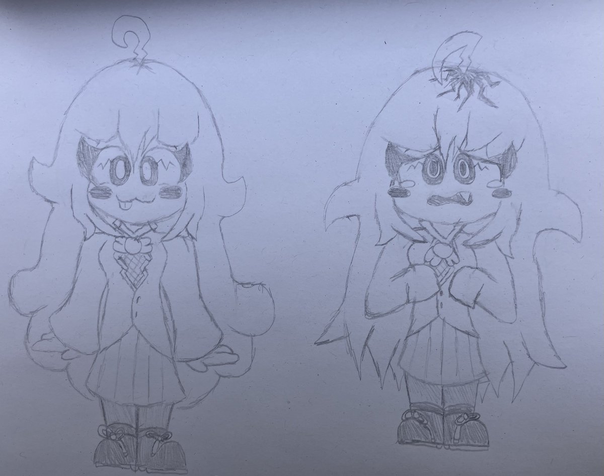 SukiDreemurr's tweet image. Damn I really let my bad mood get the better of me eh?

Again, drew things outside of SkyVerse again.
The only remotely SkyVerse related thing would be this take on a FakerCloud (some info about her are given in the ALT)

#fnfCloud #FakerCloud