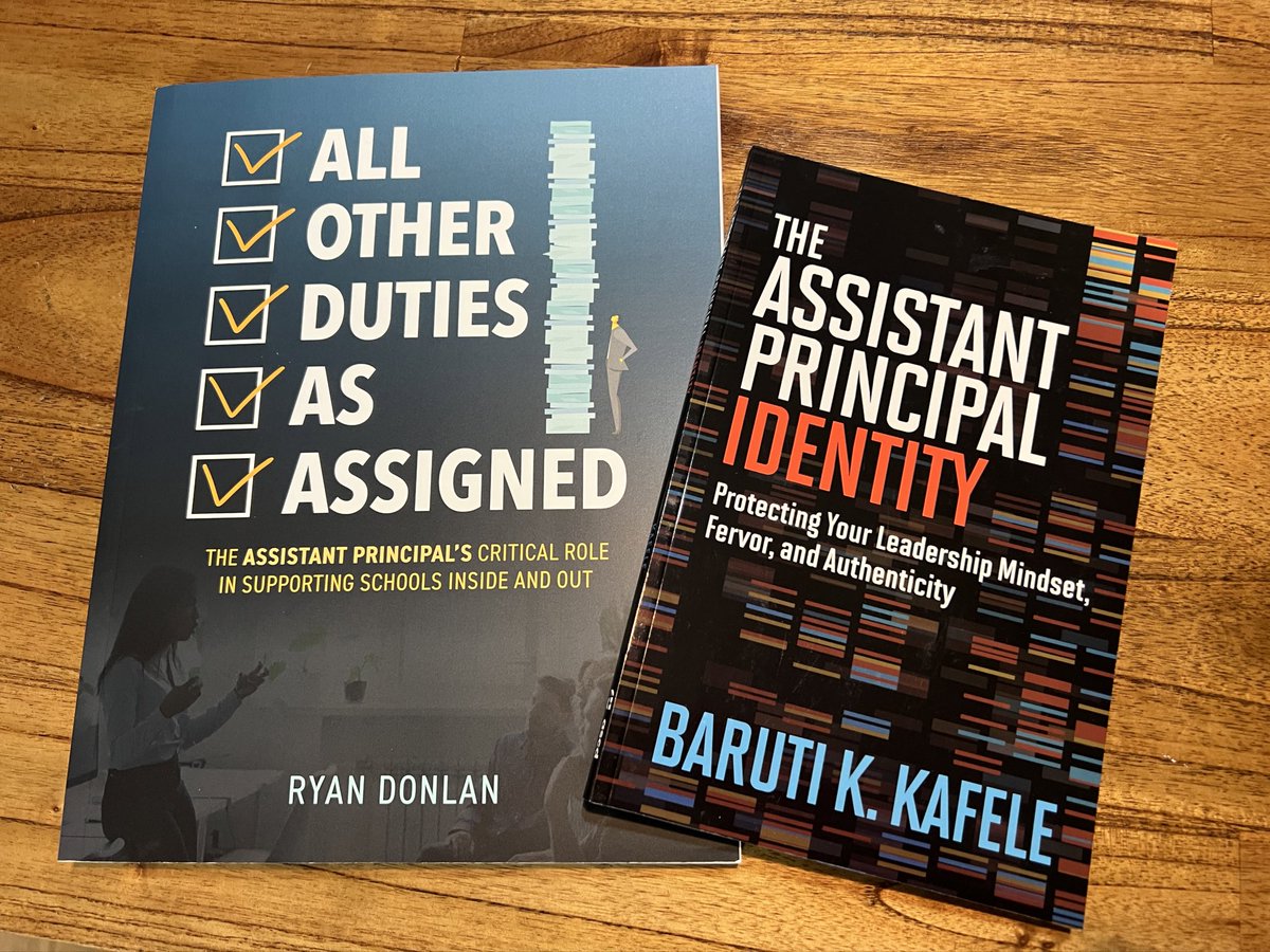 Both of these #EdLeadership gems 💎 arrived in the mail this week! Ready to nerd-out about the #AssistantPrincipal role 🤓! @PrincipalKafele @RyanDonlan