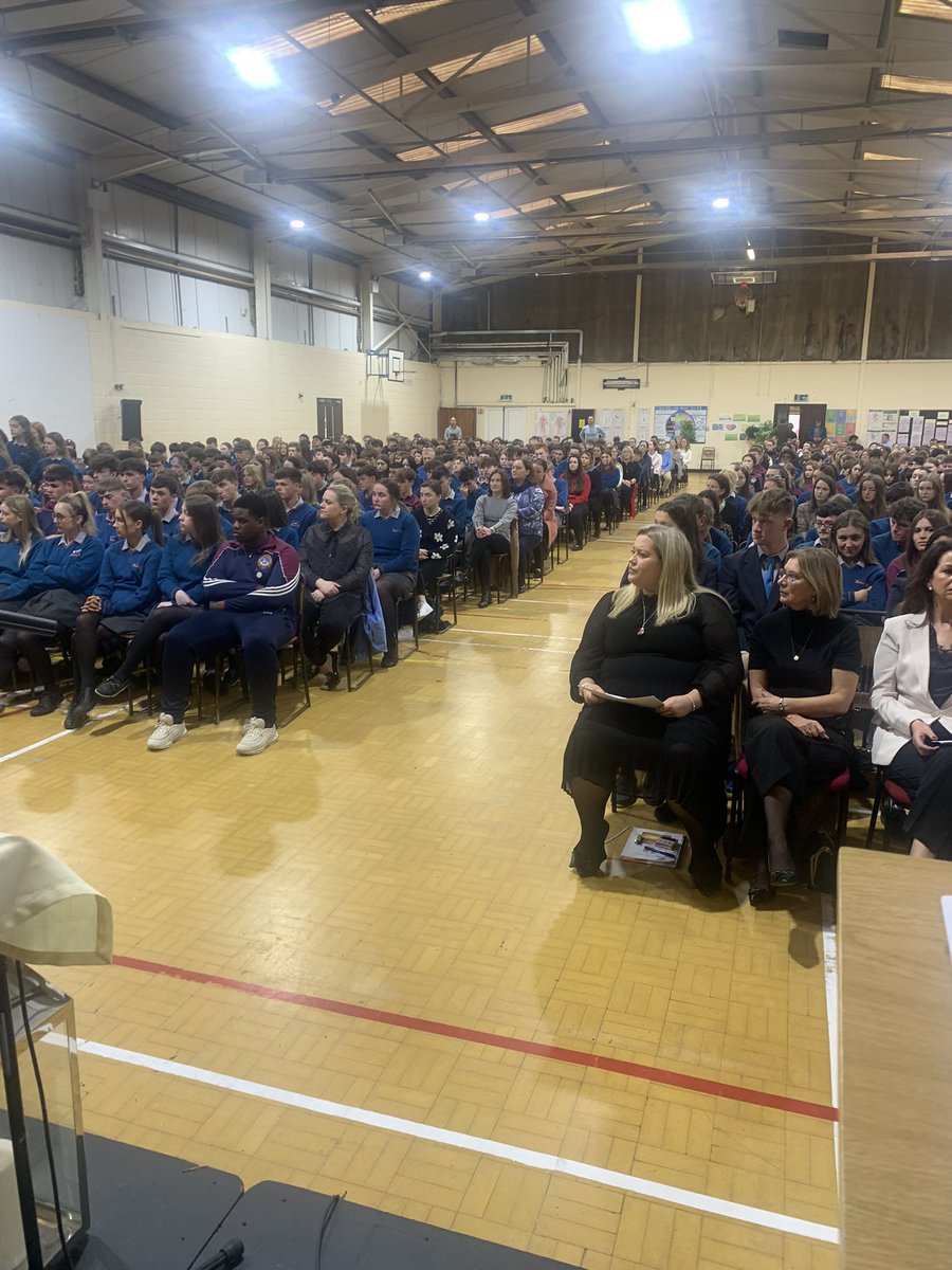 BishopDNulty's tweet photo. Great to celebrate ‘Foundation Mass’ for @Heywood_CS this morning and to hear such music and standard of liturgy in a full school gymnasium - great school tradition building on the work of @Salesians_IE Brigidines, Presentation Sisters and @ETBIreland @KANDLEi @frpaddybyrne https://t.co/MXOMECBsvl