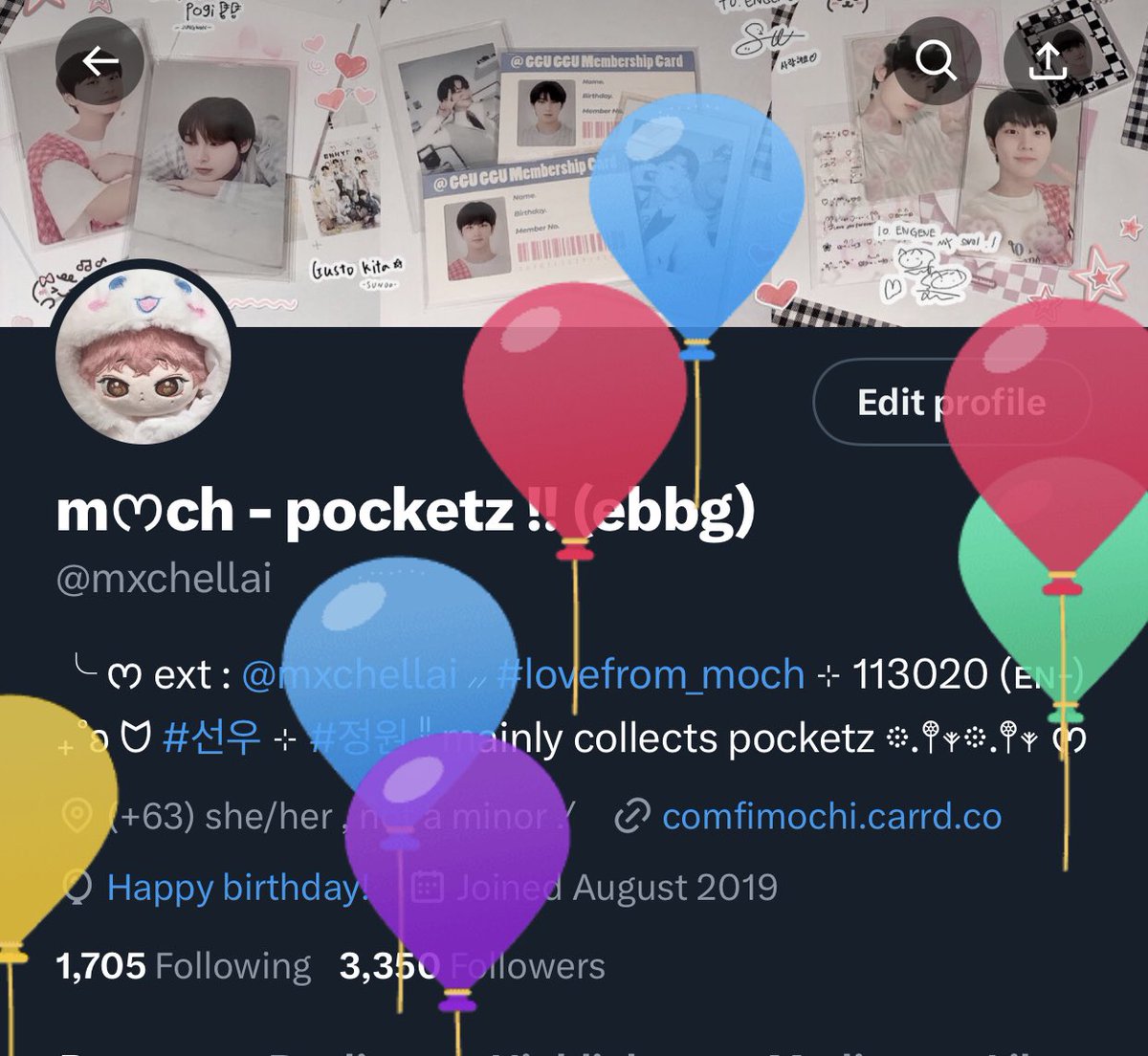 X gave me balloons today 🥳🎈