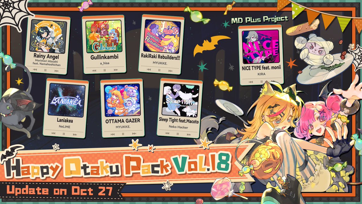 MuseDash_EN's tweet photo. Wait~ Isn't this [Happy Otaku Pack Vol.18]? How come the default music pack has a trailer lol~
Hey, those noobs who are watching the trailer of such a noob music pack, show me what you got in the game♡

#MuseDash https://t.co/JGzSpNpz7x