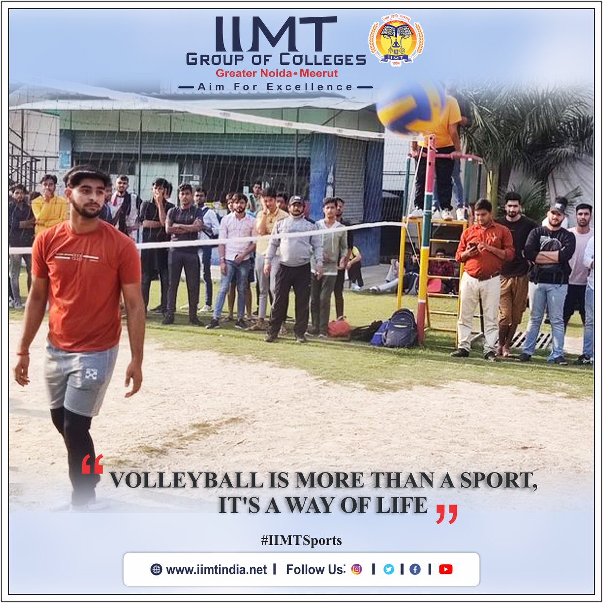 iimtnoida's tweet image. 🏐 Volleyball: More Than a Sport, It's a Way of Life! 🌟
.
iimtindia.net
Call Us: 9520886860
.

#VolleyballLife #PassionForTheGame #Sportsmanship #Teamwork #Community #HealthyLifestyle #iimtsports #IIMTNoida #IIMTIndia #IIMTGreaterNoida #IIMTDelhiNCR