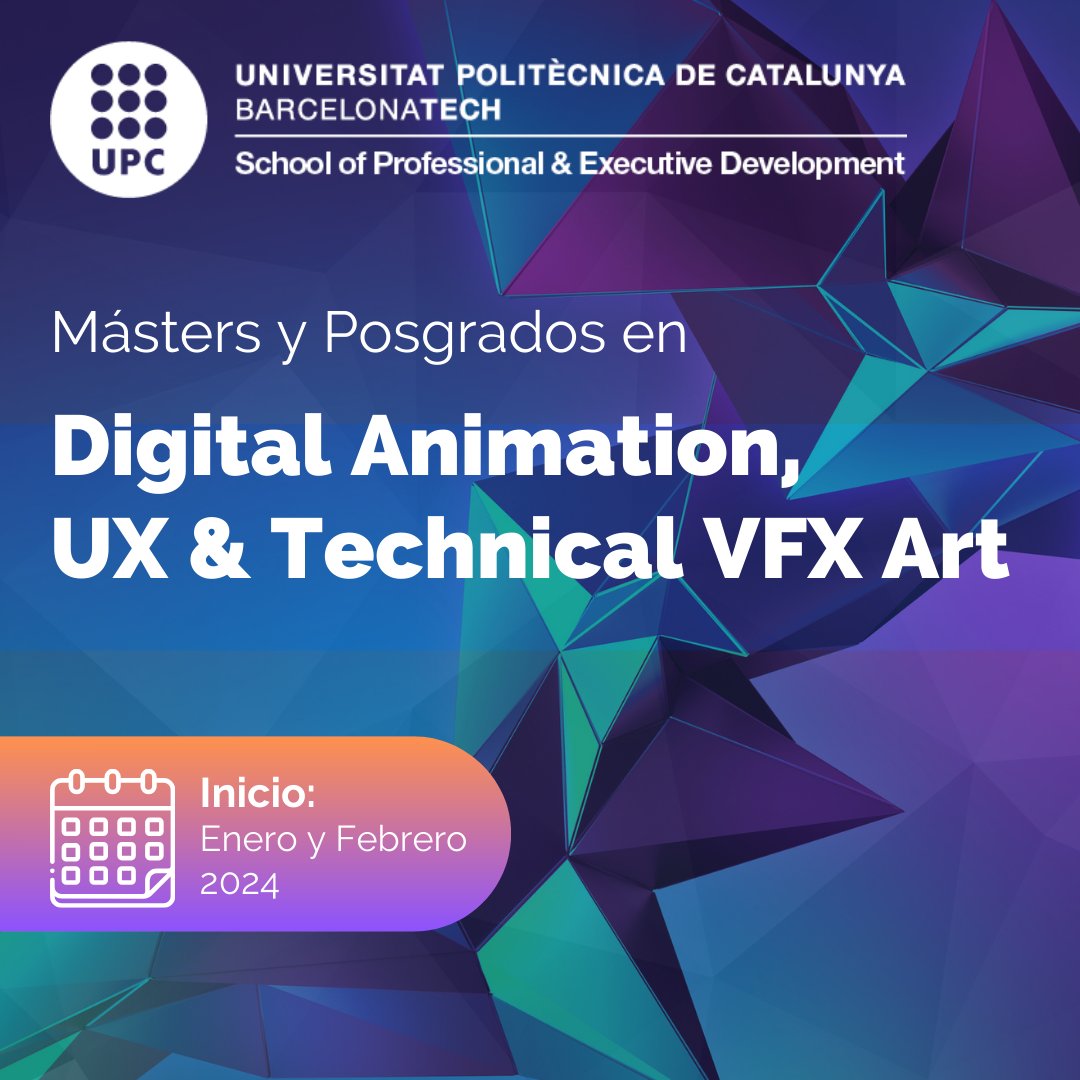 🚀¿Te apasiona el diseño digital y las tecnologías multimedia? Fórmate con los mejores expertos en #UX, #VFX o #DigitalAnimation.  ¡Te convertirás en el perfil más buscado por las empresas de la industria digital!

👉 Elige tu programa: talent.upc.edu/blog/nueva-ofe…