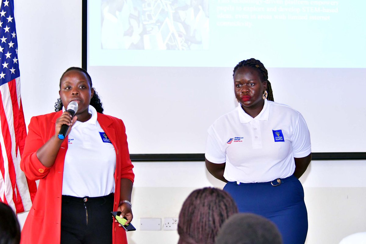 AydiaGenderTech's tweet photo. Recently @MoICT_Ug launched Digital Transformation Road Map aiming at digital skills as one of pillars.Cohort 4 pitched “EDUVATION” offering offline #STEM skills to rural schools to bridge the digital gap.They came 2nd at the #STEMBootcamp funded @usmissionuganda &amp; @akellobanker https://t.co/v8Ejjmw8Iz