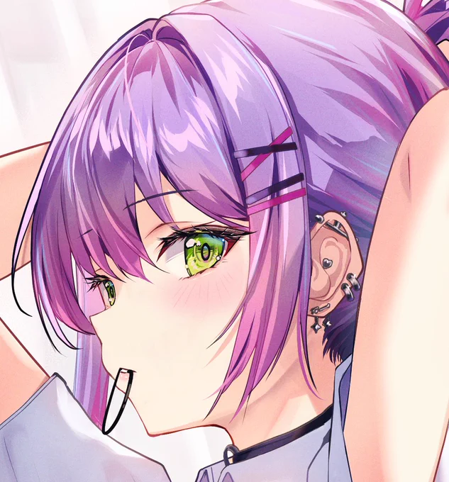 本日21:30に新規イラスト投稿します今回は制服姿のトワ様です 
