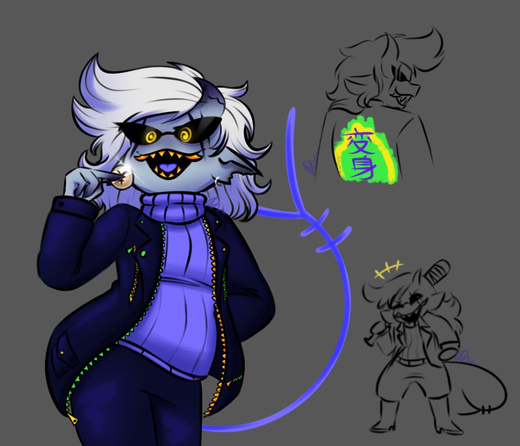 _VampVam_'s tweet image. It’s always a bit rare for me to be proud of my art, but before I go, I’ll send my own take of Junkil here, i like the idea of making him an oni! ^^ #chapterrewritten