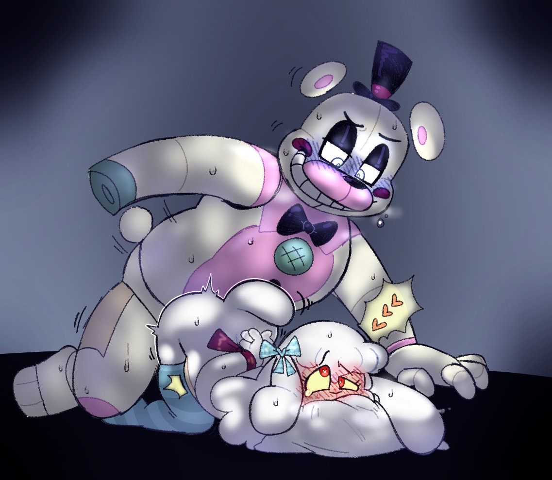 Dumbnuy's tweet photo. //OLD ART// 
still proud of this one, even if the pose is a bit lousy
#myart #oldnsfwart #fnafnsfw #ocxcanonnsfw https://t.co/uinRjTTMeh