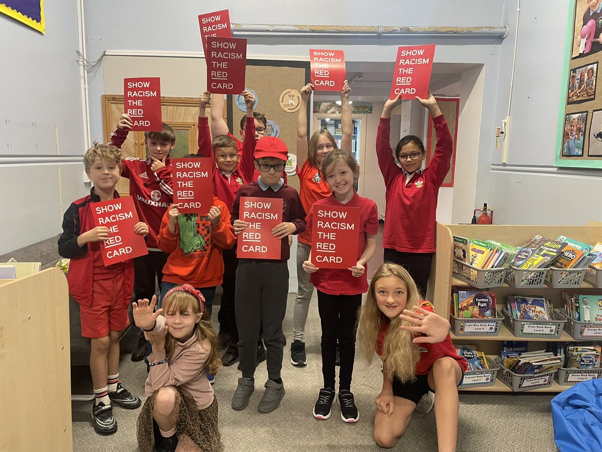 Pwll C P School (@pwllcpschool) on Twitter photo Bl. 5 and 6 wearing red for Show Racism the Red Card today! 🛑✋🏻 <a href="/theredcardwales/">SRtRC Wales | Cymru 🏴</a> #WRD23 Bl. 5 and 6 wearing red for Show Racism the Red Card today! 🛑✋🏻 <a href="/theredcardwales/">SRtRC Wales | Cymru 🏴</a> #WRD23
