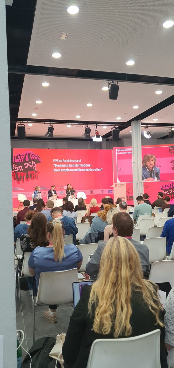 Our members are at @YESocialists Congress in Barcelona this weekend. We've just started a panel discussion on transforming public administration with speakers from @FEPS_Europe and other European progressive foundations.