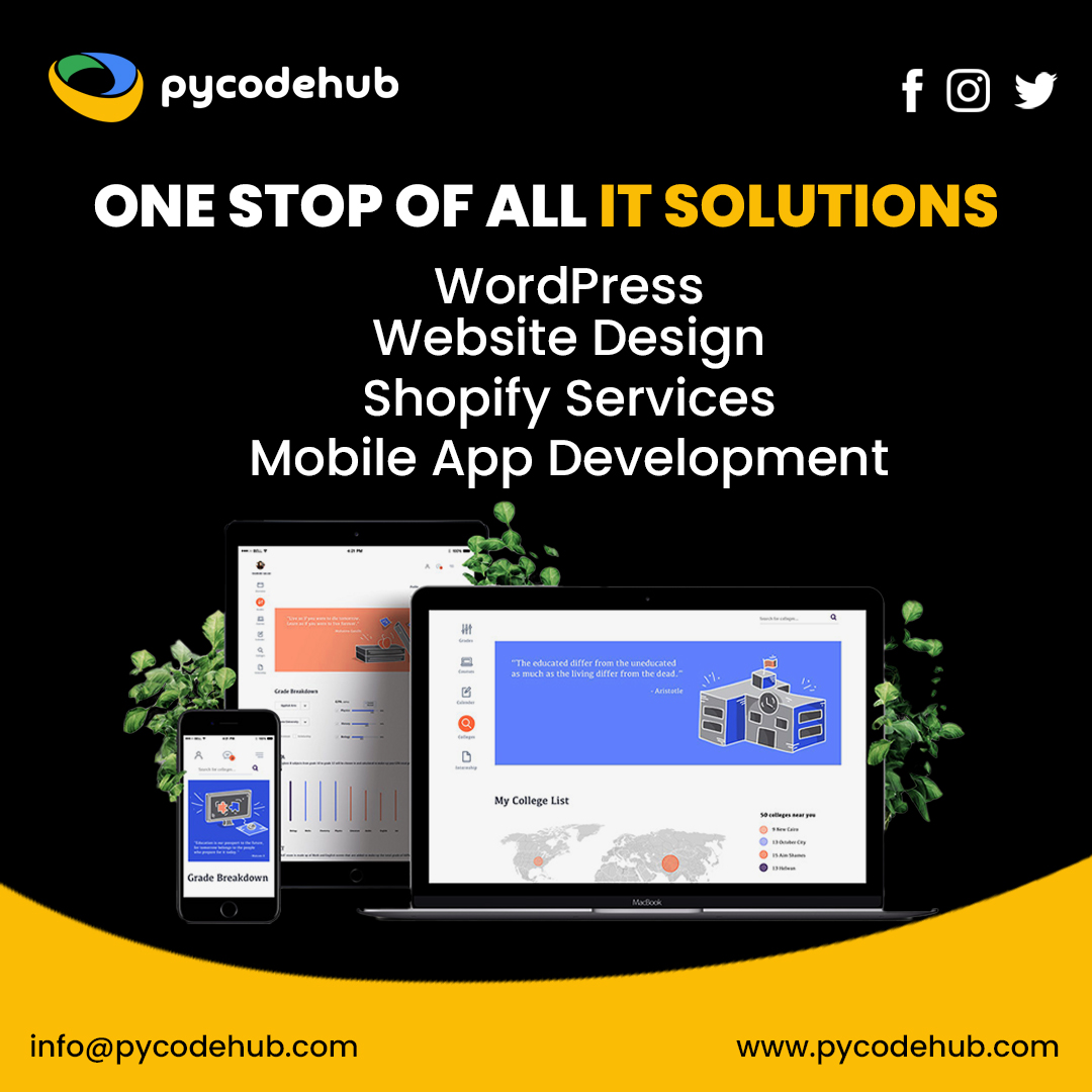 pycodehub's tweet image. Unlock the full potential of IT with Pycodehub—your one-stop destination for  cutting-edge technology solutions.
For more information, visit our website:
pycodehub.com
#pycodehub #ITcompany #digitalmarketing #digitallandscape #wordpress #shopify #webdevelopment