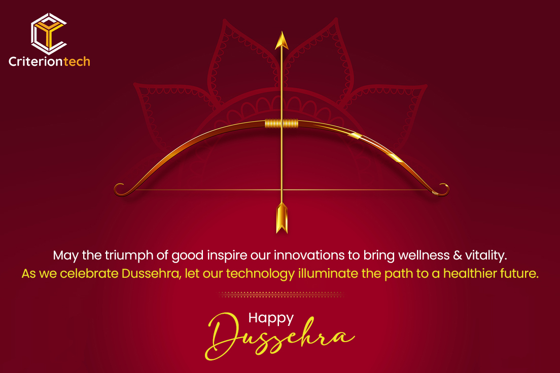As we celebrate Dussehra, let our technology illuminate the path to a healthier, brighter future.
.
#Dussehra #FestivalofLight #CriterionTech #HealthTechInnovations #WellnessJourney #InnovatingHealthcare #dussehra2023 #dussehracelebrations