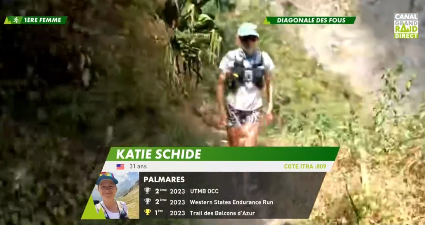 vincentgaudin's tweet photo. ℹ️ Chez les femmes, après 120km la course semble réglée pour le podium. Katie à 2h d'avance sur Camille Bruyas, qui a quasi 1h sur Eva Sperger qui distance Emilie Marotaux.
Sinon on remarque que Katie a une @casquetteverte 
#grandraid2023 #TrailRunning