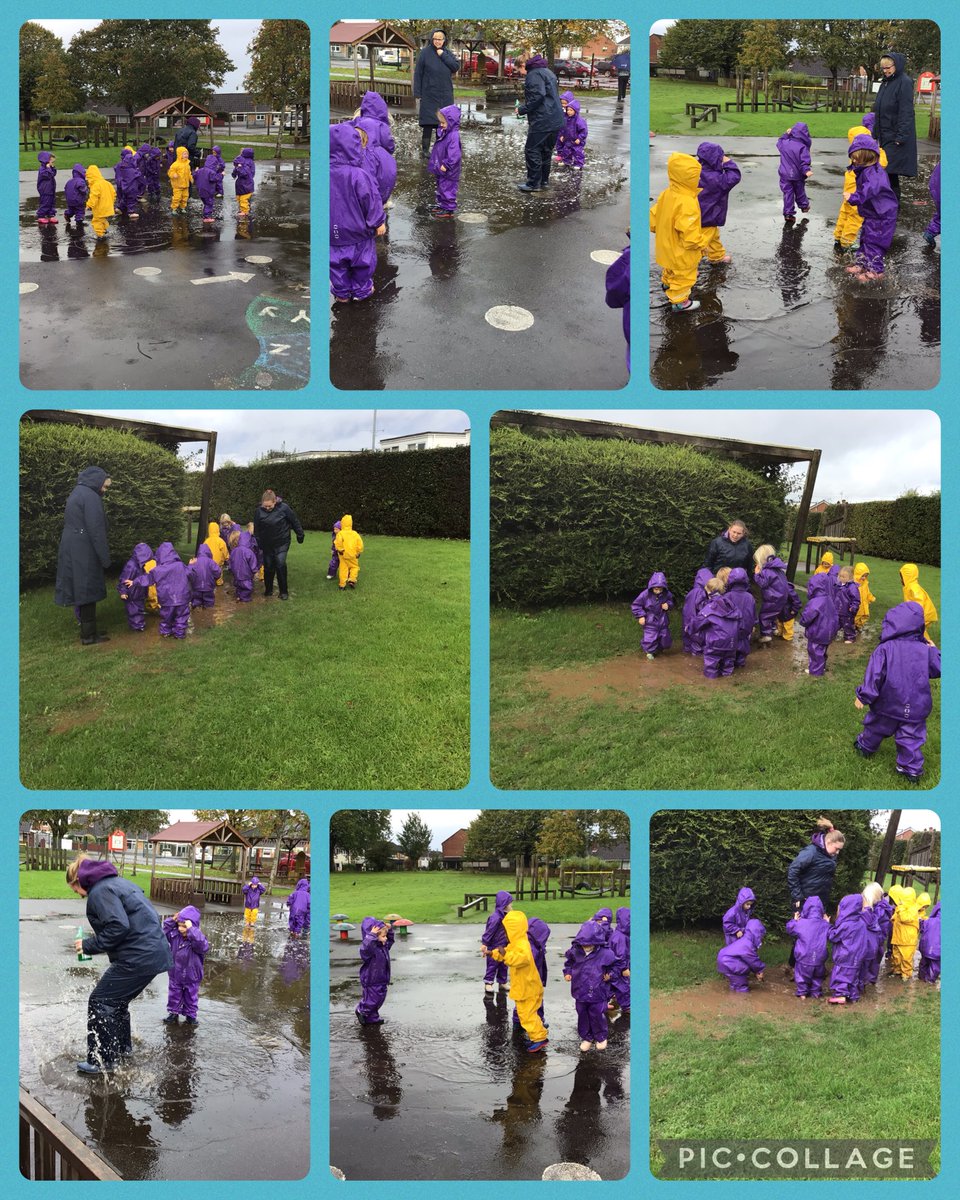 DurandPrimary's tweet photo. Dosbarth Nursery have had a fantastic day making the most of the puddles! #PuddlePlay #Outdoorplay https://t.co/SesmnDfMrL