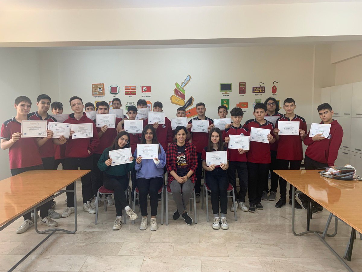 adamlar_a's tweet image. 7-22 Ekim 2023 tarihleri arasında kutlanacak olan AB Kod Haftasında  &quot;100.yılda kodlamaya devam ediyoruz.&quot; projemiz ile İş Adamları MTAL Bilişim Teknolojileri Alanı 10B sınıfı olarak bizde varız.    Kodumuz : cw23-pudLm #CodeWeek

#CodeWeekEU
#denizlimem

#CodeweekTurkiye

#tcmeb