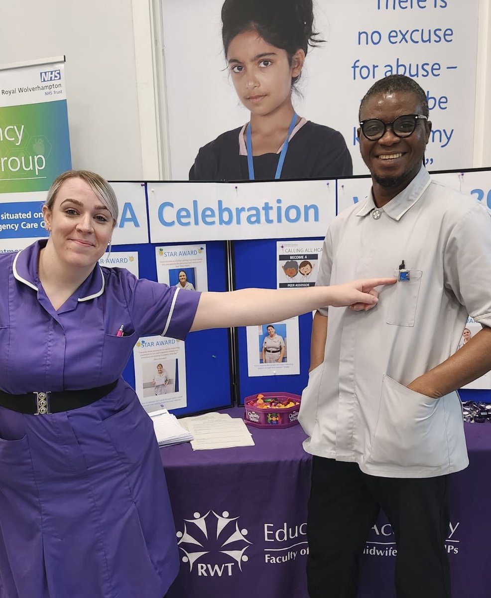 Thrilled to see Omosebi wearing his Care Certificate badge ☺️. Thanks for coming to visit our stand 🎉
