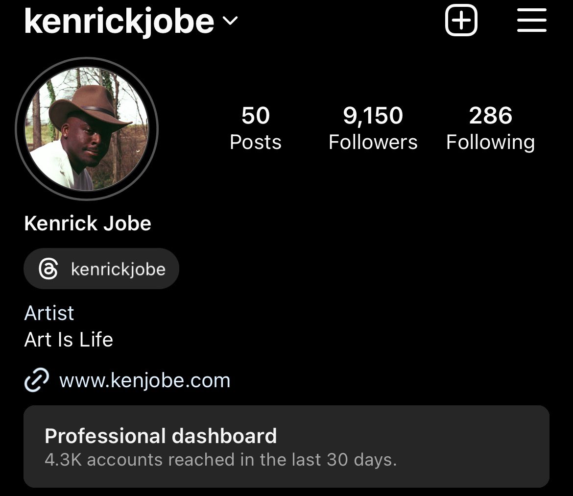 KenrickJobe's tweet photo. My interactions went down. I was starting to get frustrated. One day I got up &amp; said I’m going to find the people who are for me. Now the hard work is paying off &amp; all I know to do is thank GOD. If this keeps going I’ll be the next big ARTIST to come from NC 🎨🌎 #THANKYOU https://t.co/RfV9aQu3Jy