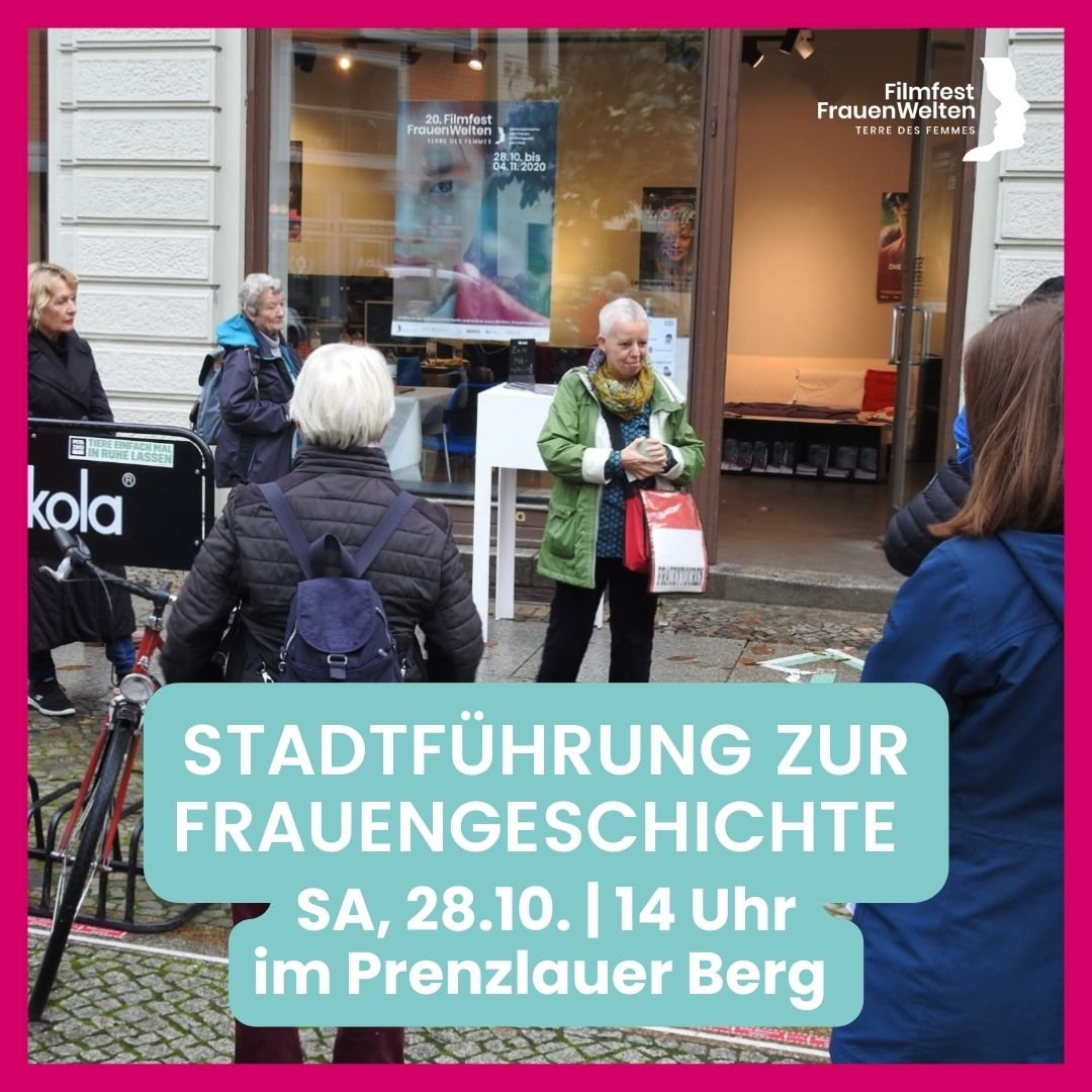 In Kooperation mit #Frauentouren veranstalten wir eine #Stadtführung am Samstag, den 28.10. um 14 Uhr im Prenzlauer Berg und begeben uns auf eine historische Spurensuche nach #Frauen im #Film. Anmelden könnt ihr euch unter filmfest@frauenrechte.de 🎉