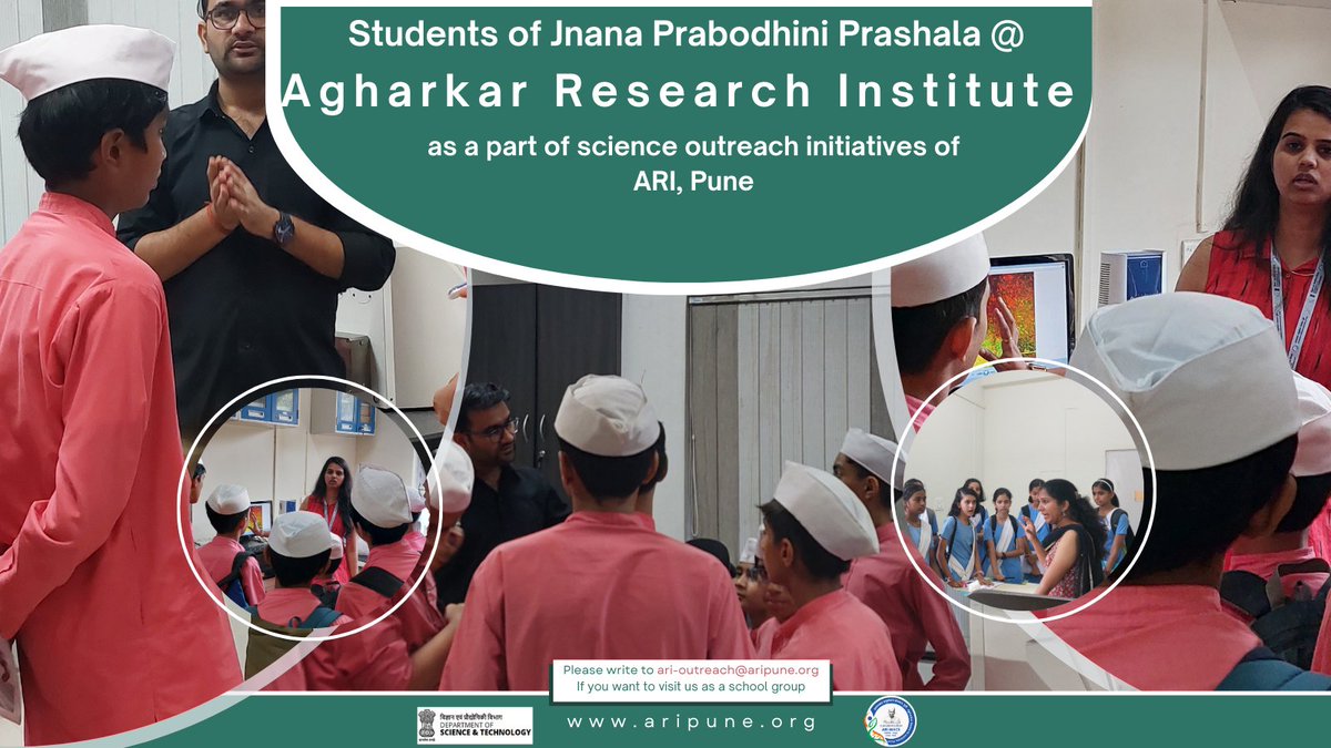 ari_pune's tweet photo. Enthusiastic and inquisitive students from Jnana Prabodhini Prashala, Pune, visited @ari_pune to learn more about nanotechnology and botanical techniques. This is part of ARI's science outreach activities. Please write to ari-outreach@aripune.org if your school is interested. https://t.co/K7bjOnSGgb