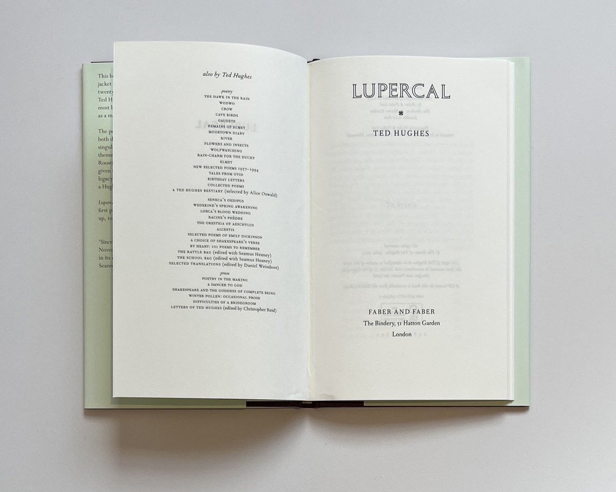 Introducing the Heritage Edition of Ted Hughes’s extraordinary second collection, Lupercal, featuring its glorious original Berthold Wolpe jacket.

We have 75 advance copies available for Faber Members ahead of the official publication later this month.

faber.co.uk/product/978057…