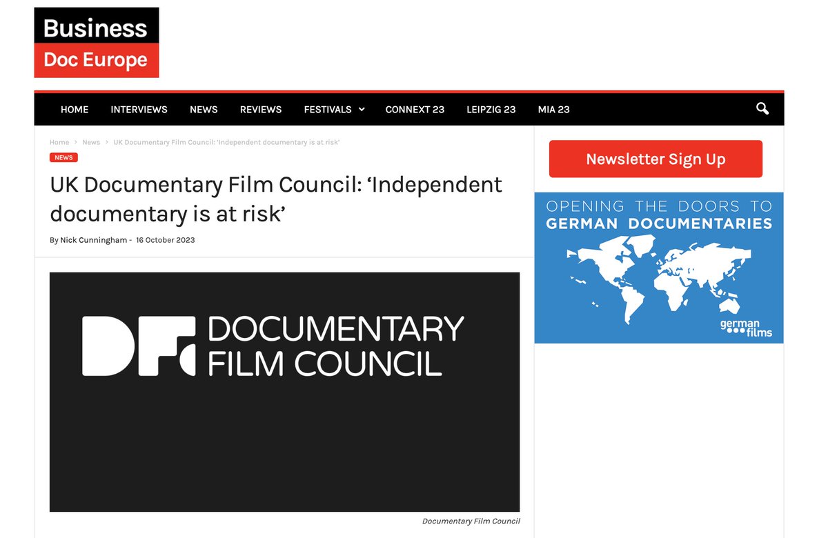 “Despite these and other barriers, British documentary filmmakers continue to find ways to make vital, award-winning films – but the odds are against them and getting worse.”

Read the full #BusinessDocEurope article &amp; sign the open letter here: businessdoceurope.com/uk-documentary…