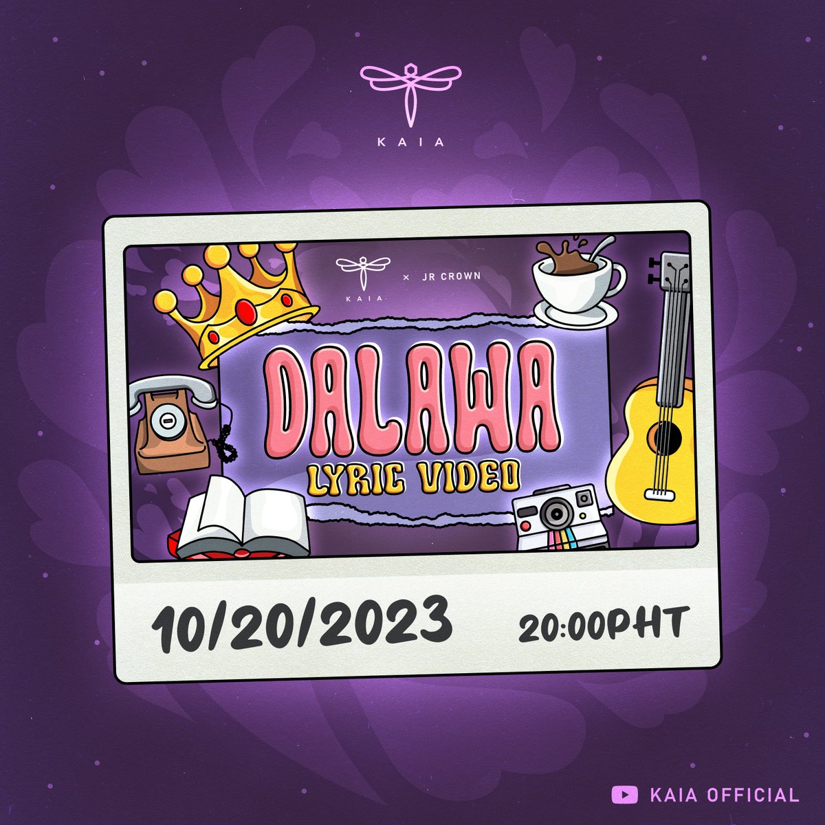 KAIAOfficialPH's tweet photo. [KAIA x Jr. Crown]

KAIA 'DALAWA (Jr. Crown Remix)' Official Lyric Video
10.20.23 | 8PM PHT
❣

Catch 'DALAWA (Jr. Crown Remix)' Official Lyric Video YouTube Premiere here
📌 https://t.co/zXDS6q2XPU

KAIAxJRCrownDALAWA LYRIC VIDEO
#KAIA #DALAWAbyKAIA #KAIAxJRCrown https://t.co/bT3uE8Z02w