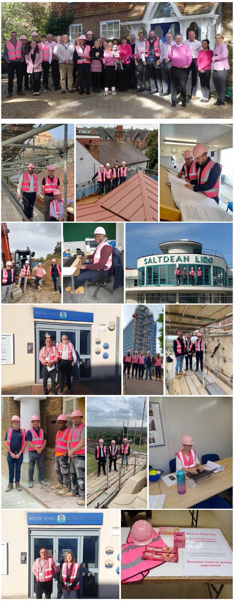 🎀Going Pink for Breast Cancer Awareness! 🎀 Over the past few days, our site teams donned pink helmets and waistcoats, while our head office staff added a touch of pink to their attire in support of Breast Cancer Awareness. #wearitpink #wearitpinkday2023
