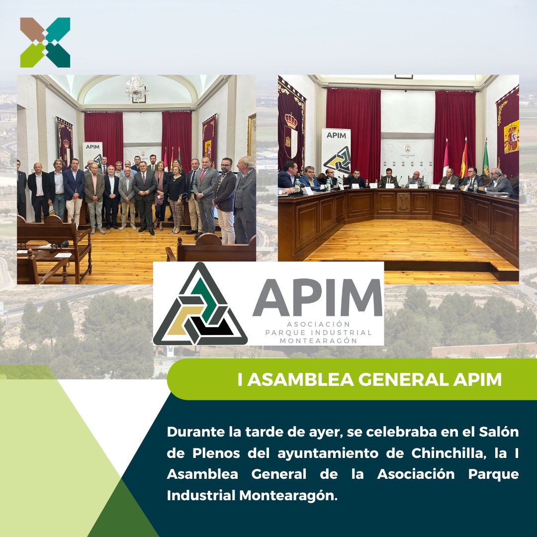 Durante la tarde de ayer, 19 de octubre se celebró en el Salón de plenos del Ayuntamiento de Chinchilla, la I Asamblea General Ordinaria de la Asociación del Parque Industrial Montearagón.
En ella se ratificó la nueva junta directiva presidida por Juan Francisco Sanjosé Gazquez.