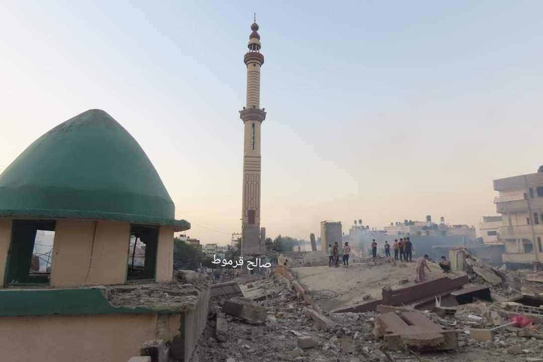 AlanRMacLeod's tweet photo. After destroying a 1600-year-old church last night, Israel also leveled the 1400-year-old Great Mosque of Gaza. 

Images from this morning show the devastation.

We are witnessing crimes against human culture, civilization and history. https://t.co/kop0pl2S5E