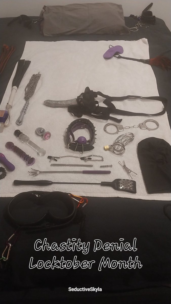 SeductiveSkyla's tweet photo. Banger of a  booking! Chastity Denial, loving Locktober Month 👿 💋 💯 https://t.co/nIeurARZWJ