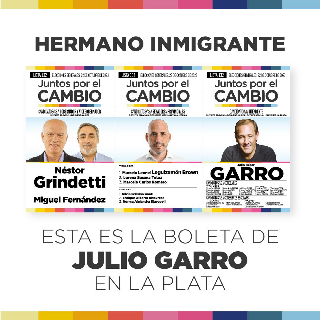 JulioGarro's tweet photo. ESTA ES LA BOLETA PARA EL DOMINGO

Porque los platenses no podemos volver atrás, porque necesitamos seguir por el camino de la transformación, porque queremos tener la Policía de la Ciudad y empezar y terminar la Segunda Etapa de las Obras hidráulicas y porque somos los únicos que podemos evitar que el kirchnerismo vuelva a la Ciudad. 

Este domingo, pensemos primero en la Ciudad. Este domingo, cuento con tu voto. #JulioGarro2023 #PrimeroLaCiudad #EsAhora