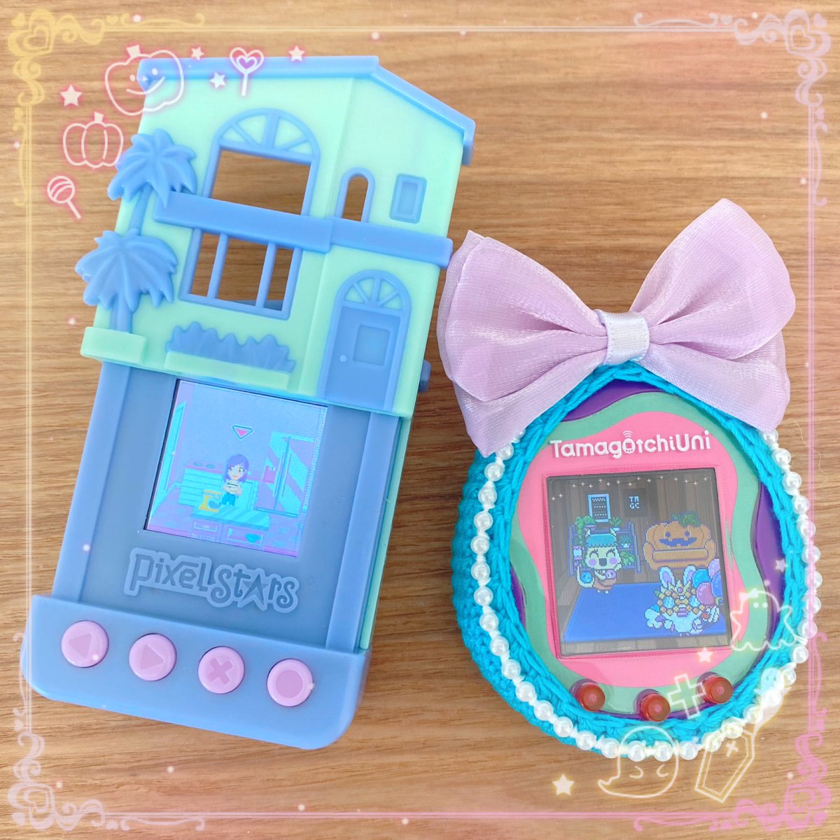 870_tamagotchi's tweet photo. おしゃれ女子のお世話をするゲーム。

食事するところも、シャワー浴びるところも、全部めっちゃ可愛い⑅*.♡
何よりたまごっちみたいに死なない！

…と思って１日放置してたらプンプン顔で家から走って出て行ってしまったので、また初めから( *¯ ꒳¯*)

#たまごっち #tamagotchi #pixelstars https://t.co/yrDbrCEOaJ