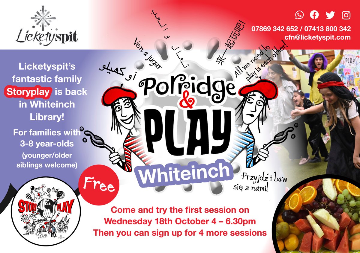 PORRIDGE & PLAY IS BACK IN WHITEINCH! 😍 Come warm up your minds, bodies & imaginations with us! 🧠🩵🍂 #TNLCF #goodstartinlife