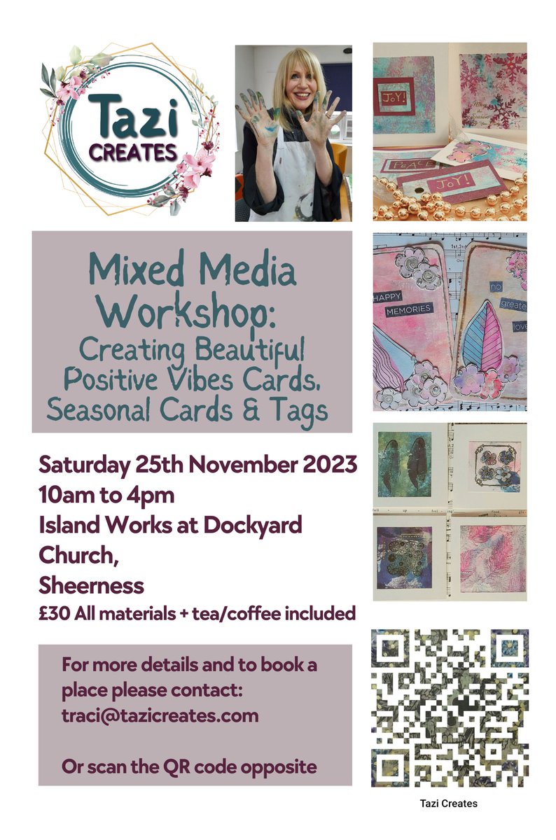 The poster for my Mixed Media Creative Workshop is now ready to be printed (at <a href="/Medwaylibraries/">Medway Libraries (Inactive)</a>) &amp; put up in Sittingbourne/Sheerness In the next few days 

Are any of my #Swale contacts able to share or even put out a poster for me please?

Many thanks for all your support 💙🦋🦚