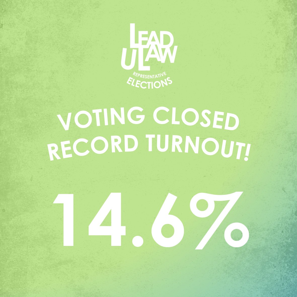 ULawStudents's tweet image. VOTING HAS CLOSED

Thank you so much to the candidates, and the thousands of students who have been busy voting for them these last two weeks!

Watch this space for results!