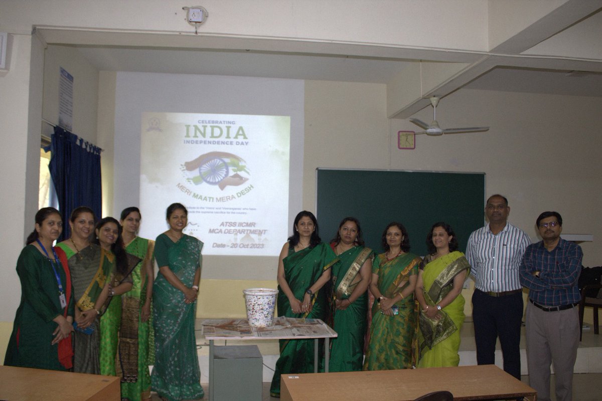 IicmrM's tweet photo. "Meri Mati Mera Desh" program was organized by MCA Department at IICMR College, Nigdi. Our country is a country of warriors, warriors and farmers. Our soil has been sanctified by the blood of warriors. https://t.co/O469Hny4Bf