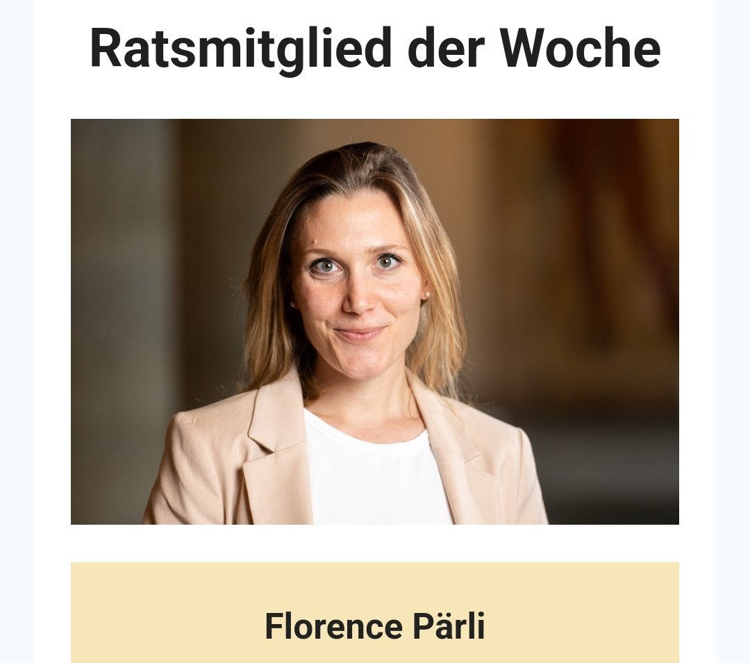 Unsere <a href="/jfstadtbern/">JF Stadt Bern</a> Stadträtin <a href="/FS_Schmid/">Florence Paerli</a> ist heute Ratsmitglied der Woche im Stadtratsbrief der <a href="/hauptstadt_be/">Hauptstadt</a>.
hauptstadt.be/a/stadtrat-ein…