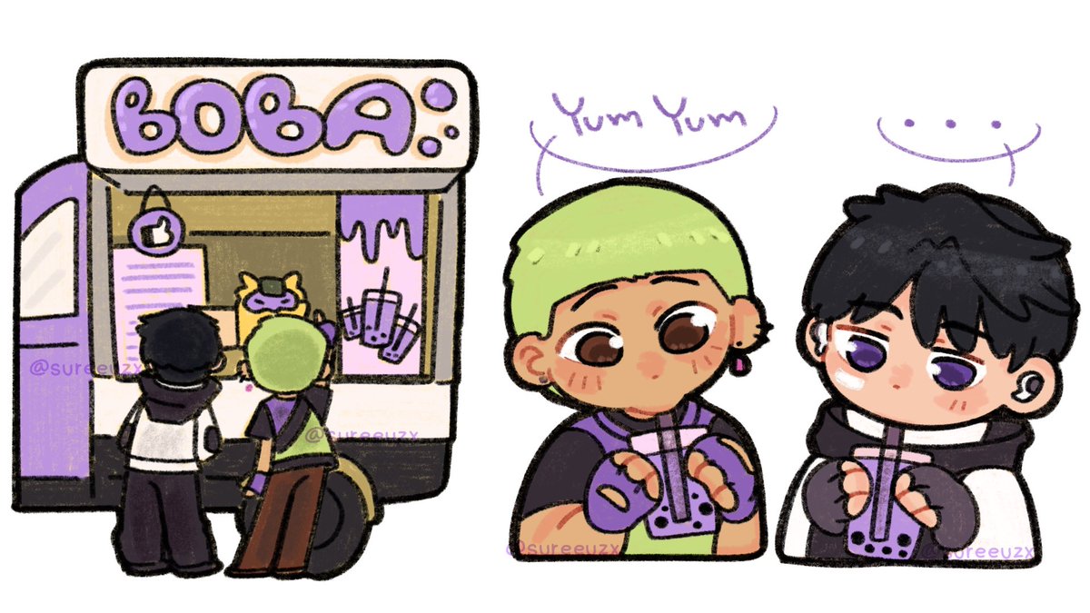 Boba Time🧋💜💚

#VALORANT #ValorantArt #VALORANTfanart #ISO #Gekko