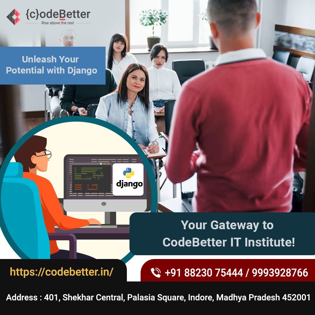 codebetterindia's tweet photo. Unleash Your Potential with Django: Your Gateway to #CodeBetter IT Institute! 

Read @ https://t.co/EZJaWGviyo 

#ReactJS #Python #Django #Testing #iphoneappdevelopment #InternshipInIndore #iosappdevlopment #iosapp #iosapplication #itcompanies #iosappdevelopmentclasses https://t.co/xP2zhCEbko