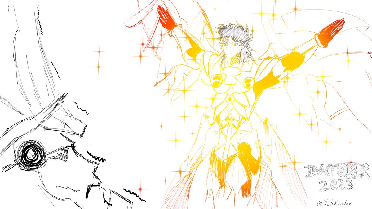 YehXander's tweet photo. Day 18 features Romulus during his one battle with Zeus from Lostbelt 5 part 2: Olympus.

Remember to T-pose to assert dominance.

#inktober2023 #inktober2023day18 #fgo https://t.co/zj7yuVwvsA