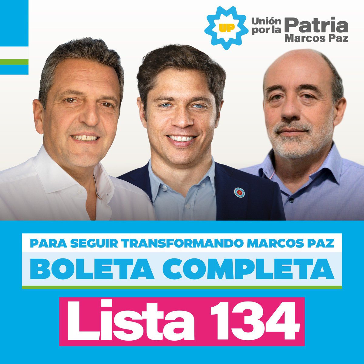 mmpcurutchet's tweet photo. Este domingo votemos con el corazón, con esperanza y pensando en el otro.

Llenemos las urnas con la boleta de Unión por la Patria y sigamos transformando Marcos Paz.

#UniónPorLaPatria ❤️🇦🇷
#MarcosPaz #Lista134 https://t.co/mNrQbJAq6e