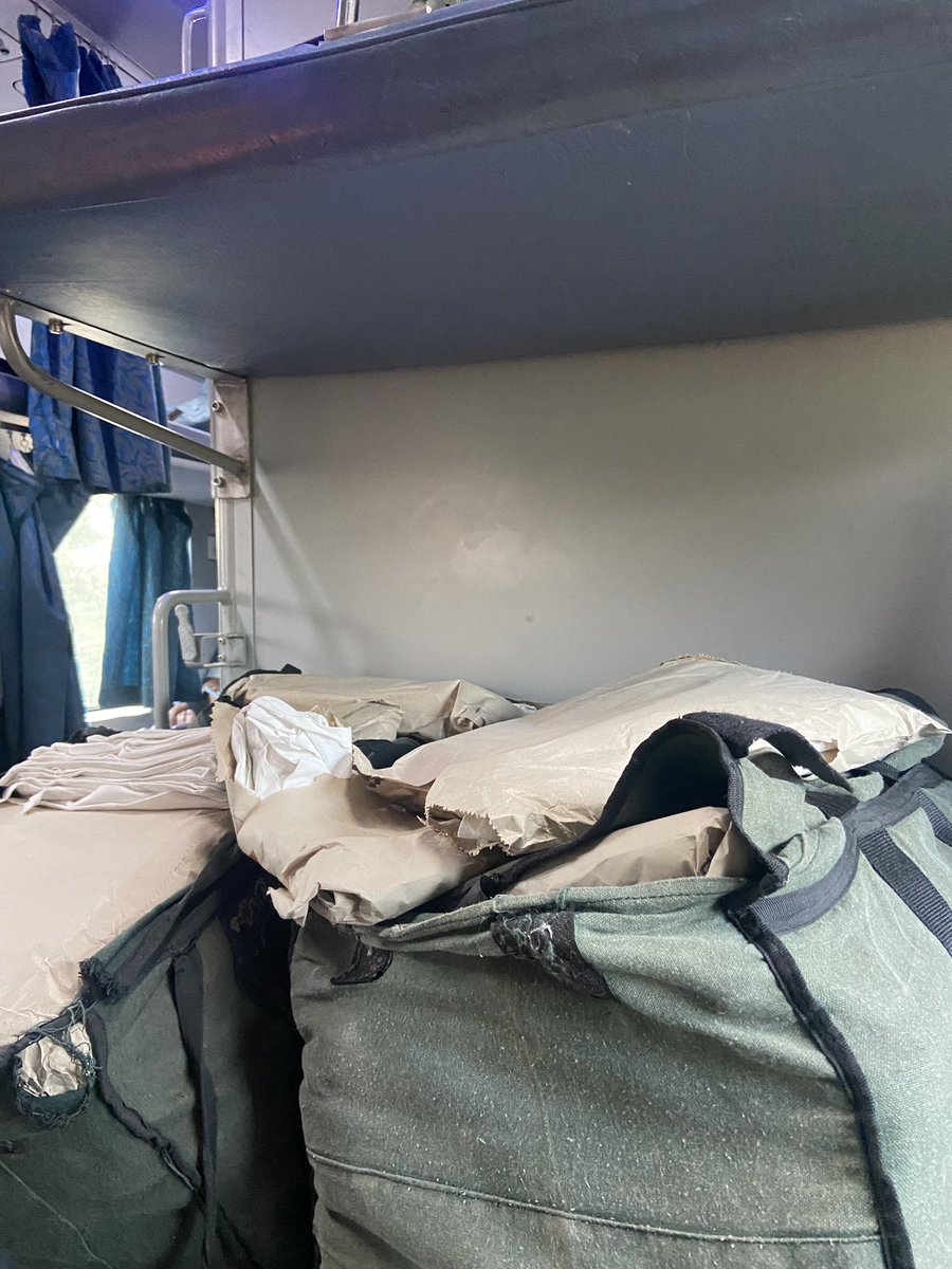 sumitestation's tweet photo. Beddings are lying on passenger seats. The train has already commenced its journey but no one is around to move it . Severe inconvenience to the passengers. Please look into it- Train No.14016- Coach A-1, Seat-3. @irctcnorthzone @IRCTCofficial @RailMinIndia @AshwiniVaishnaw https://t.co/H6R7QmPjHz
