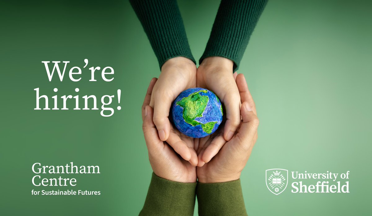 📣 We’re hiring! 📣 We have several exciting job opportunities lined up here in the Grantham Centre for Sustainable Futures. The first one has now been advertised - Research Fellow in Sustainability Assessment. Closing date: 2nd November. More info ➡️ bit.ly/GranthamJobs
