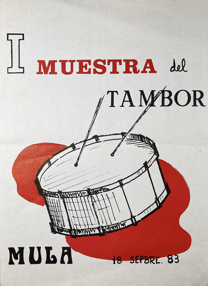#MulaSuena 🥁 ¡40 AÑOS DE LA I MUESTRA DEL TAMBOR! 🥁 

Malana I Encuentro de Tambores del Sur junto a Agramón, Baena, Hellín, Moratalla, Tobarra y Jumilla❤️

📍 10:30 h. Acto institucional en el Teatro Lope de Vega 

📍  De 12 a 22 h. Tamborada por las calles de Mula
