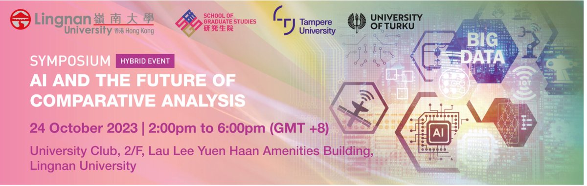 This hybrid symposium, organised jointly by Hong Kong and Finland universities, is happening on Tuesday, 24 October. 

As one of the speakers, I’ll discuss the use of bibliometrics and topic modelling in comparative higher education. Join us if you’re interested. 

Link for