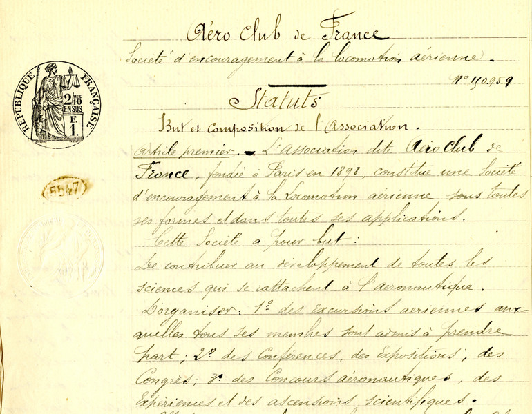 [Aviation] 20 oct. 1898 / 2023 • L'<a href="/AeroclubFrance/">Aéro-Club de France</a> 🇫🇷 fête son 125e anniversaire, première « société d'encouragement à la locomotion aérienne » en 1898 ! 
Il reste aujourd'hui la mémoire vivante d’une des plus belles aventures de l’humanité ✈️ aeroclub.com #AeCF