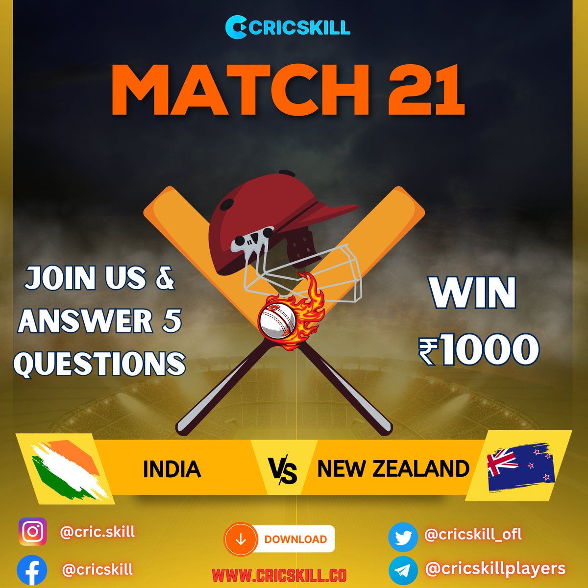Cricskill_Ofl's tweet photo. Join Us &amp; Answer 5 Questions to win ₹1000

Download App - https://t.co/plglCFHtoO

#CricketQuiz
#CricketExperts
#CricketWisdom
#CricketBrain
#CricketKnowledge
#CricketTrivia
#CricketLegends
#CricketExpert
#CricketGenius
#CricketNews
#CricketUpdates
#tourney11
#cricskill https://t.co/pOyM8rkVmG