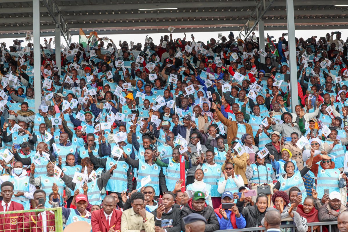 WilliamsRuto's tweet photo. Celebrated the 60th Mashujaa Day at the Kericho Green Stadium (now Wilson Kiprugut Stadium), Kericho County. https://t.co/IFlG9VpMHv
